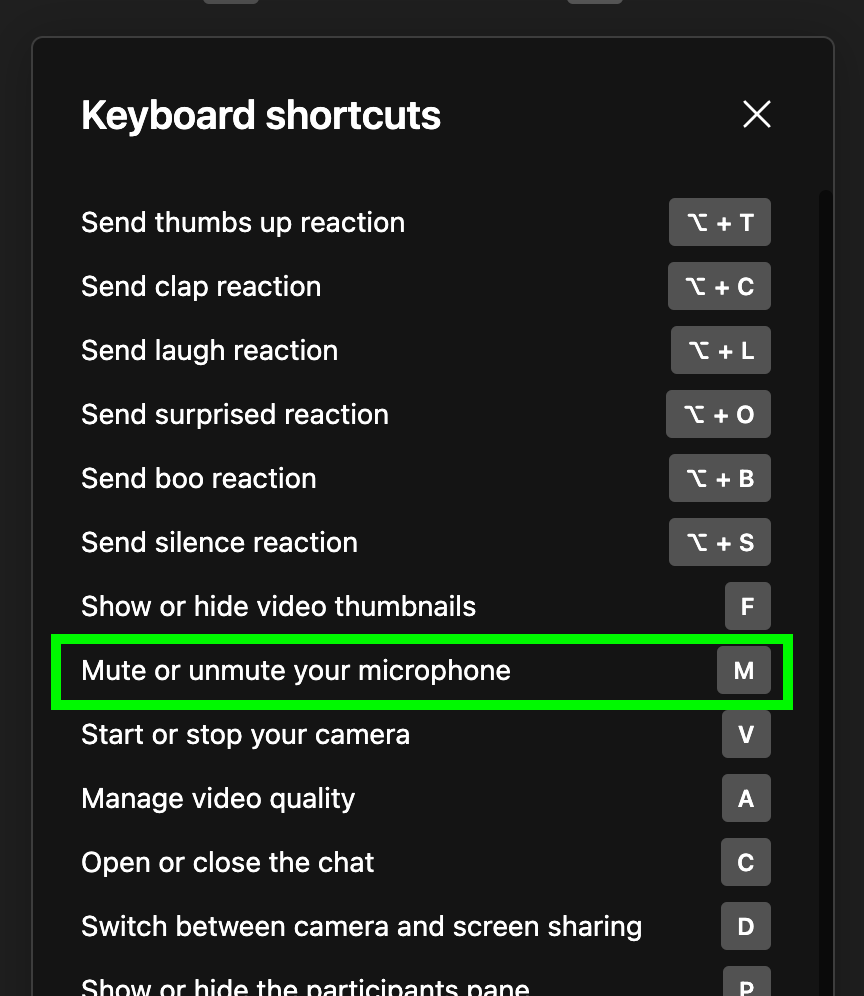 tab muting feature (ctrl+m) can clash with Brave Talk shortcut to mute