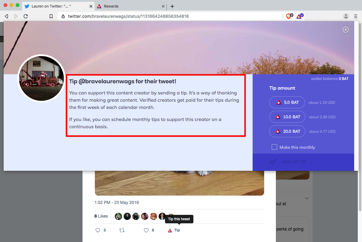 incorrect tip banner text for tipping an image/video - follow up to ...