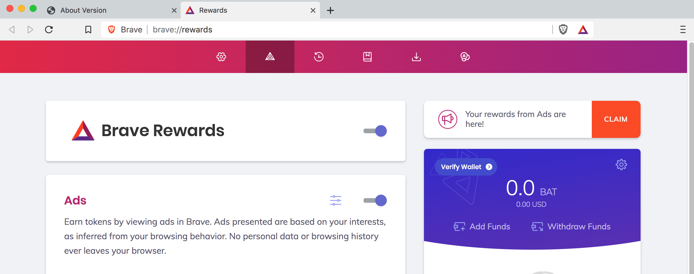 no longer able to claim Ad Rewards from panel · Issue #6357 · brave ...