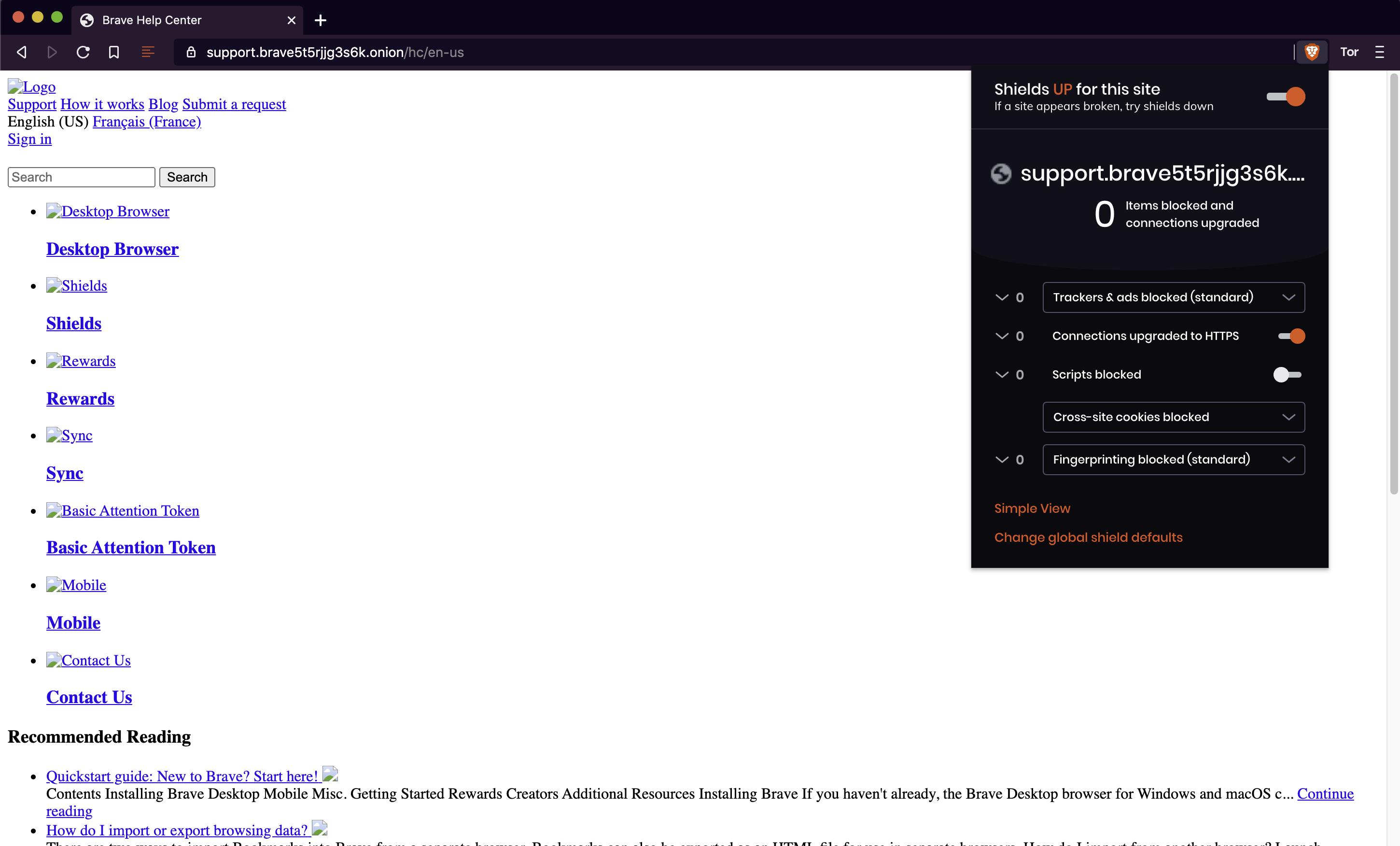 Testing https//brave5t5rjjg3s6k.onion · Issue 189 · brave/qa