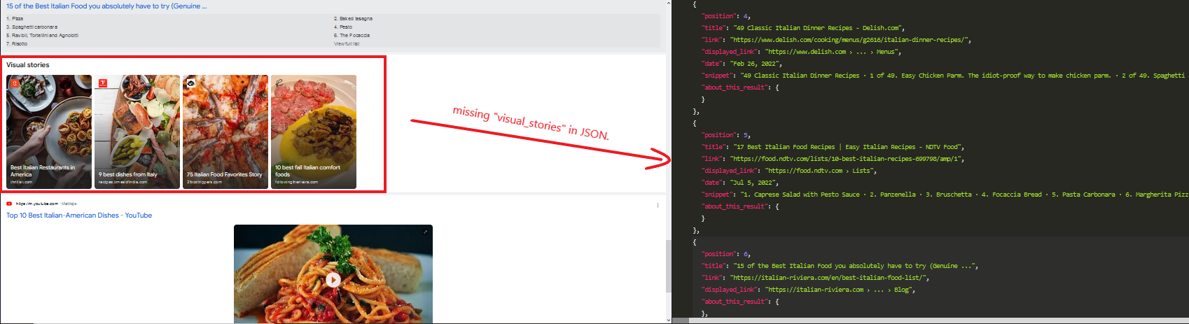 [Google Search API] Visual Stories are not being parsed to JSON · Issue ...