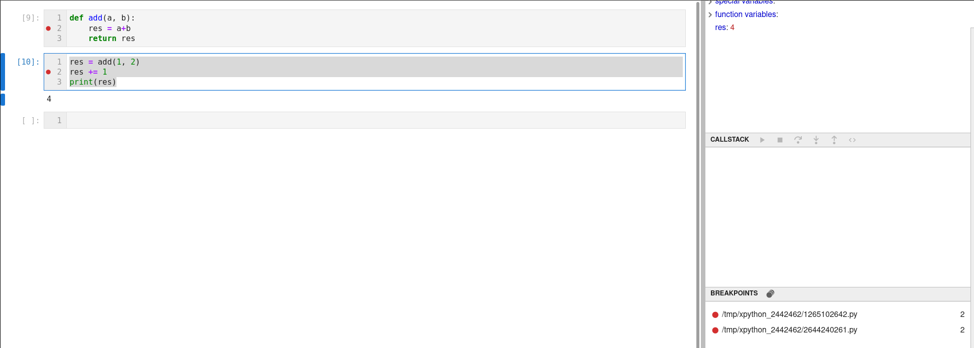 Execution does not stop on breakpoints. · Issue 11462 · jupyterlab/jupyterlab · GitHub
