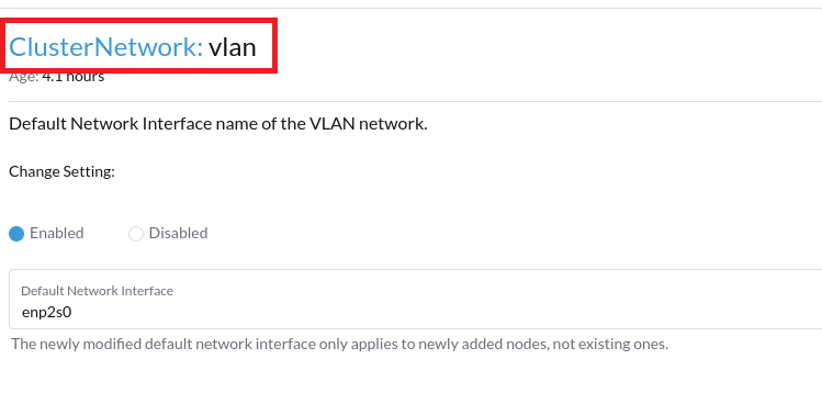 [e2e] [BUG] In system settings defined vlan interface is not configured ...
