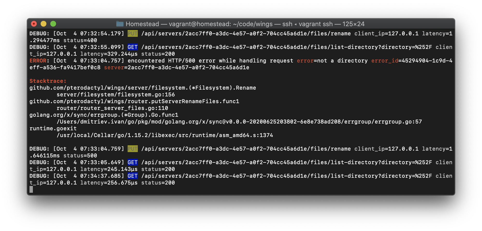 Error when renaming files · Issue #2446 · pterodactyl/panel · GitHub
