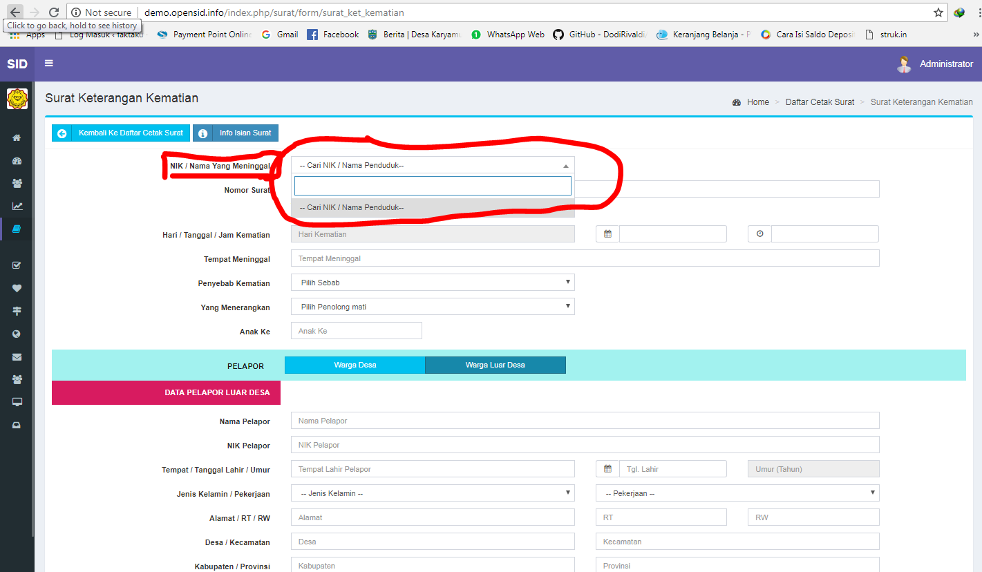 Bug Surat Keterangan Kematian · Issue #1659 · OpenSID/OpenSID · GitHub