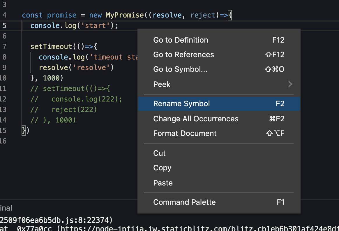 run js file with context menu · Issue #1493 · stackblitz/core · GitHub