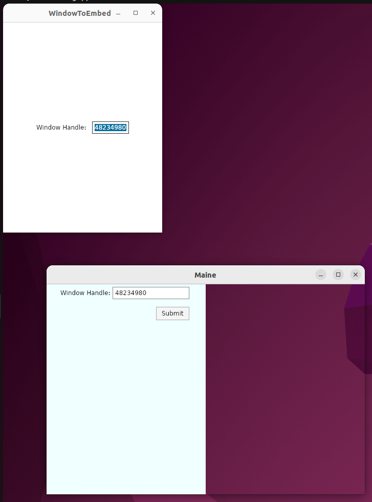 Window Embedding problem on Linux Ubuntu 22.04 (under X11) Avalonia