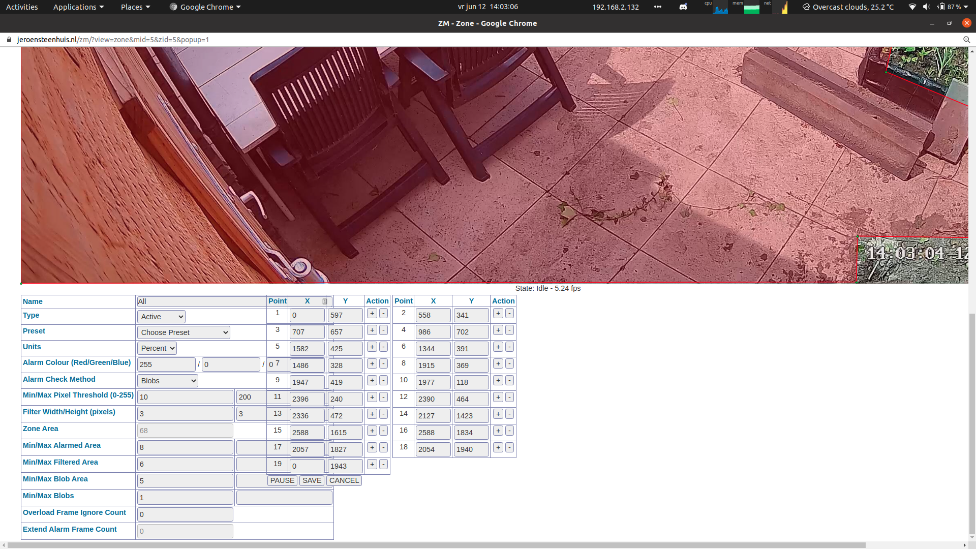 Coordinates are covering motion settings in zone configuration · Issue