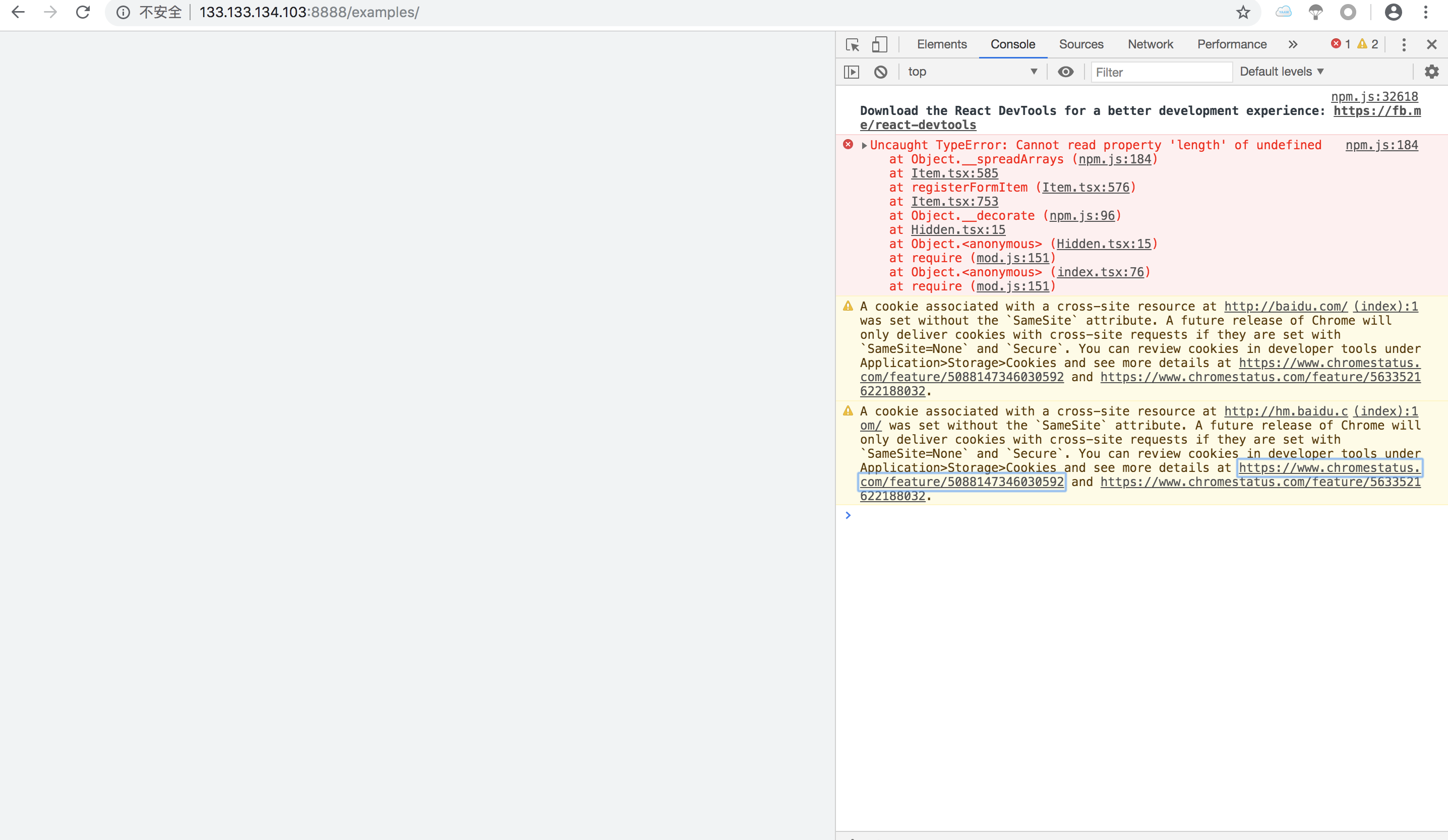 npm start后访问是空白页面 · Issue #281 · baidu/amis · GitHub