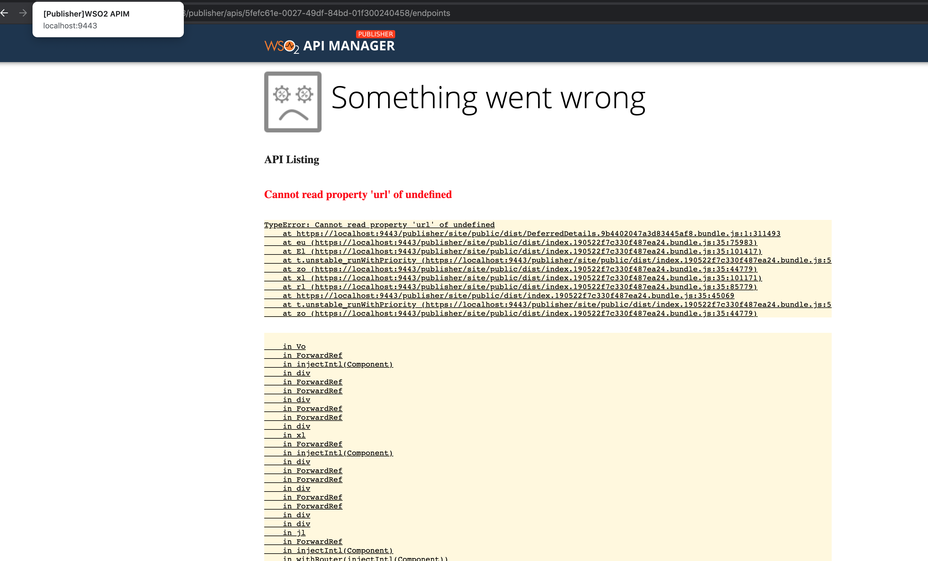 [3.1.0] UI error while loading endpoint details · Issue #9989 · wso2 ...