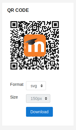 Где в moodle qr код