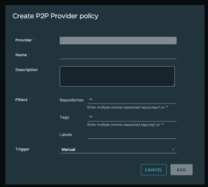 [p2p] There is no tips for provider option when to create a p2p policy ...