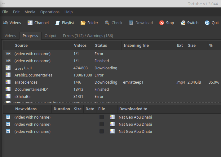 Doesn't finish! · Issue #34 · axcore/tartube · GitHub