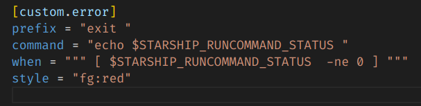 How I can show the exit code of the last executed command in my custom ...