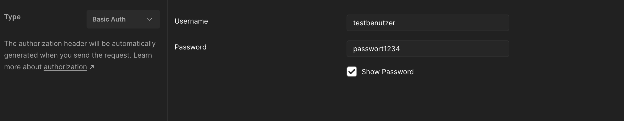 Authrization Type