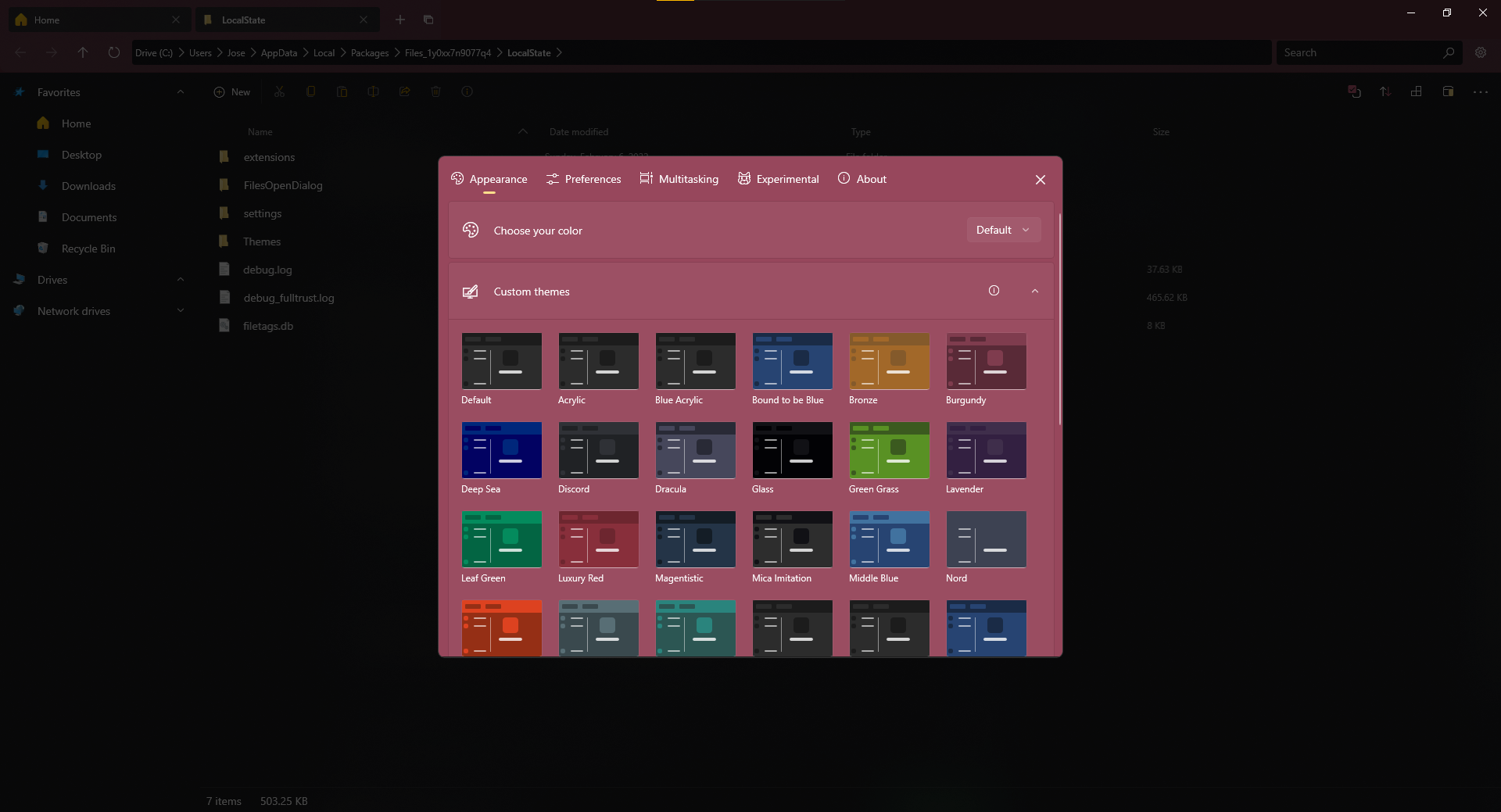 Files Auto-Scrolling Upwards and Resets Theme Selection to the Top ...