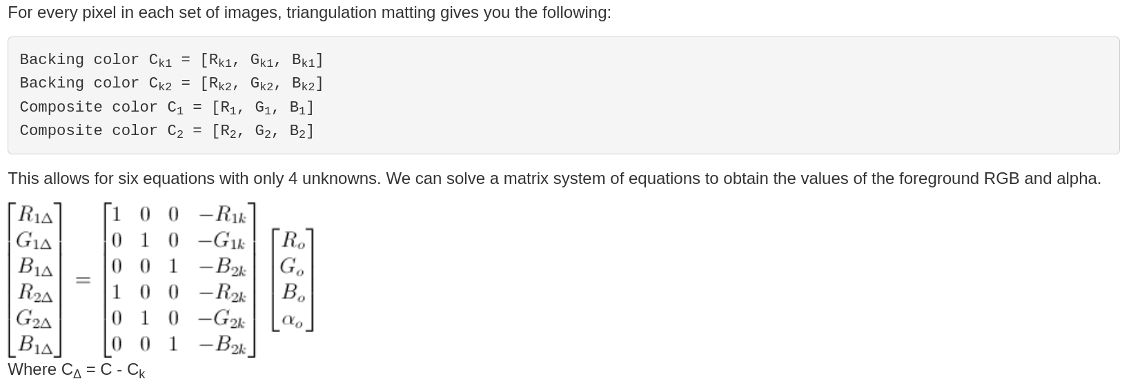 GitHub - hoffsupes/Triangulation-Matting: Does triangulation matting ...