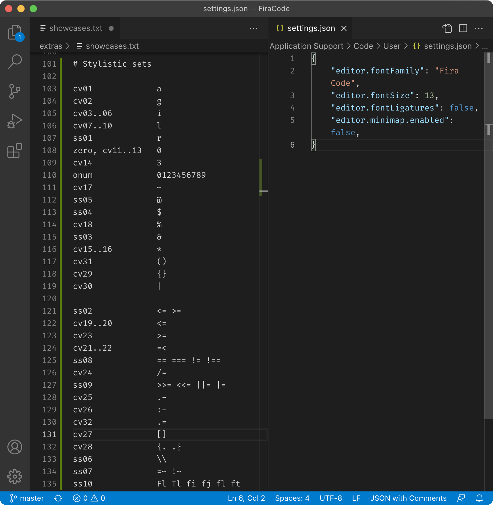 Ligatures Code is not working in VSCode · Issue 1314 · tonsky/FiraCode
