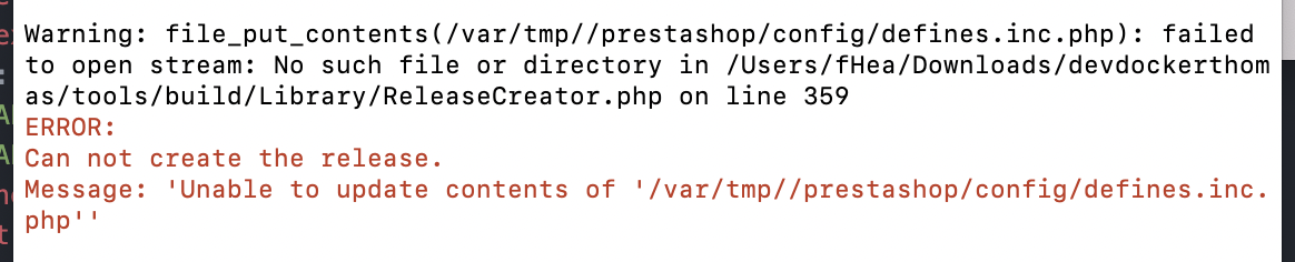 Can't create release with CreateRelease.php file · Issue #28555 ...