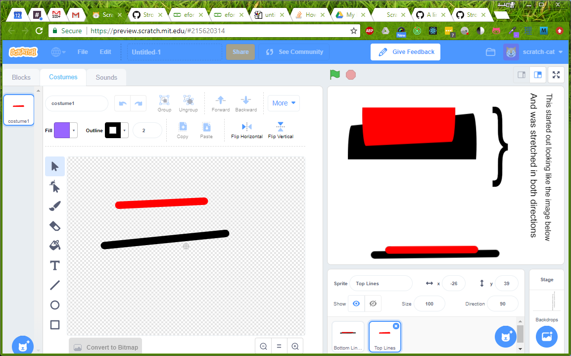 Scaled strokes unscaled in Scratch 3.0 paint editor · Issue 381
