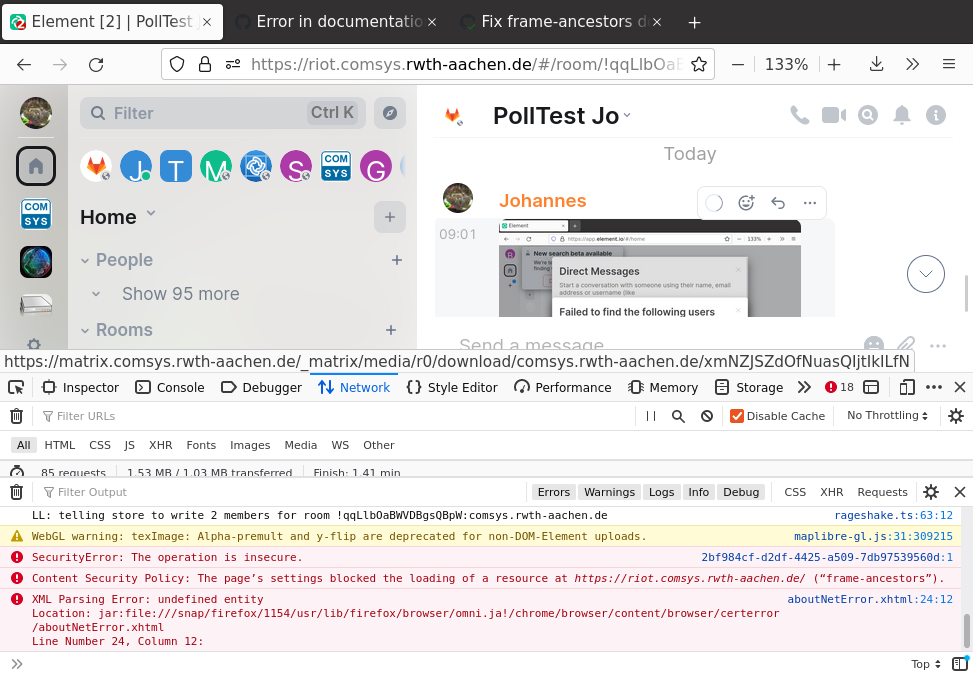 Downloading files fails due to Content Security Policy · Issue #21677 ...