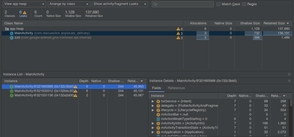 Memory leaks when starting foreground service · Issue #70526 · flutter ...
