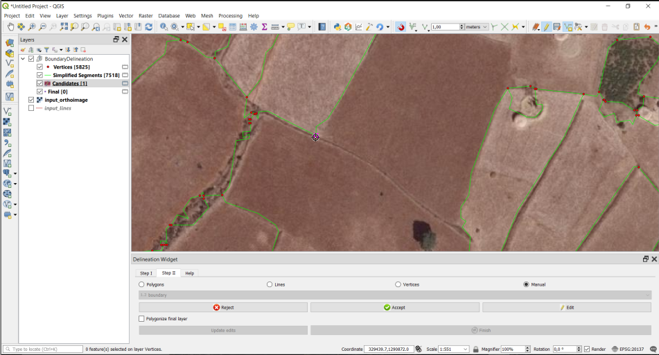 Manual functionality - create lines manually