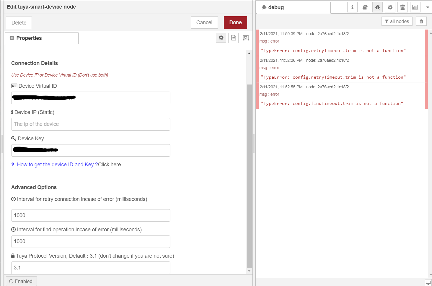 "TypeError config.retryTimeout.trim is not a function" · Issue 43 · vinodsr/noderedcontrib