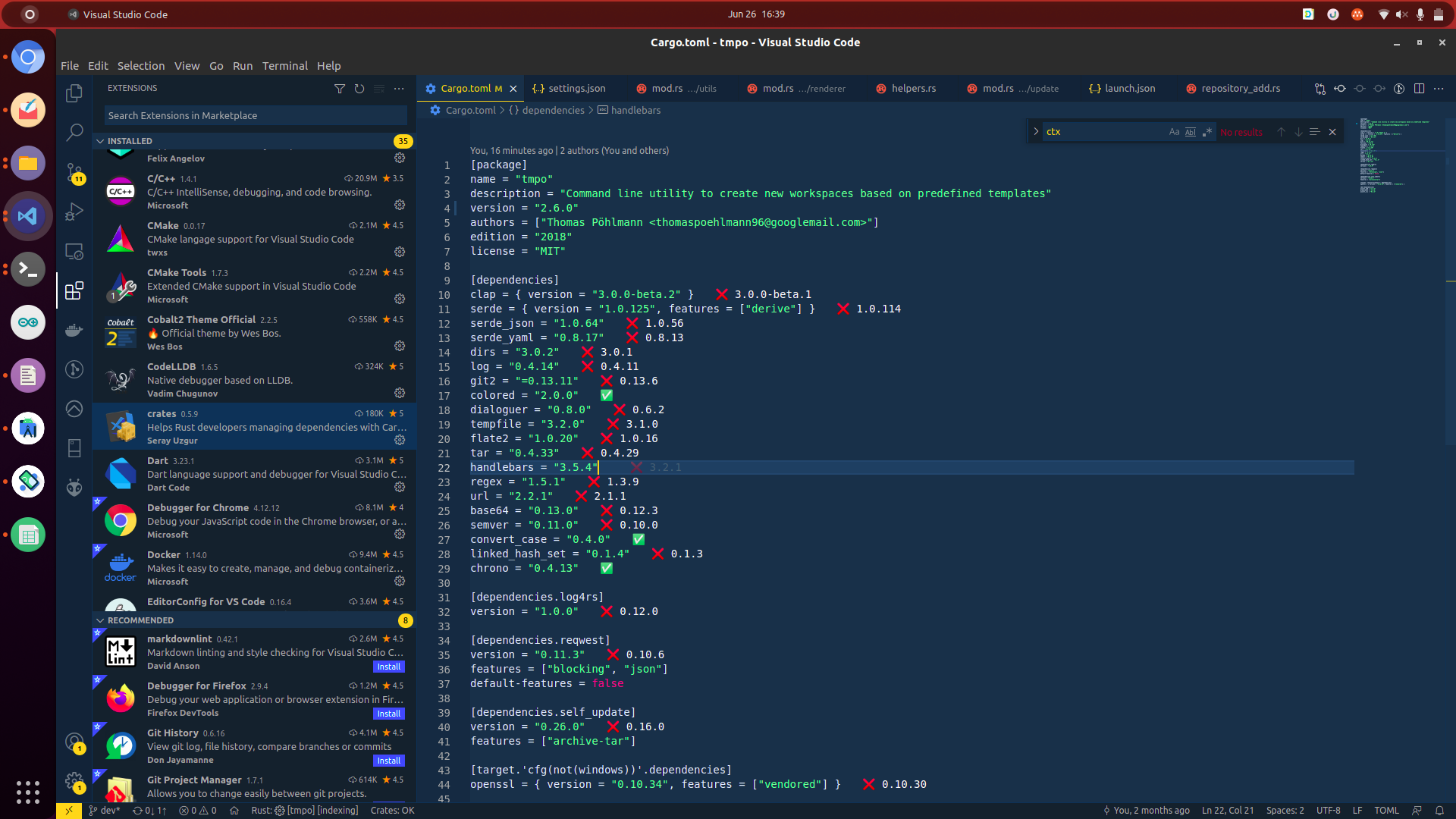 Shows wrong versions · Issue #144 · serayuzgur/crates · GitHub