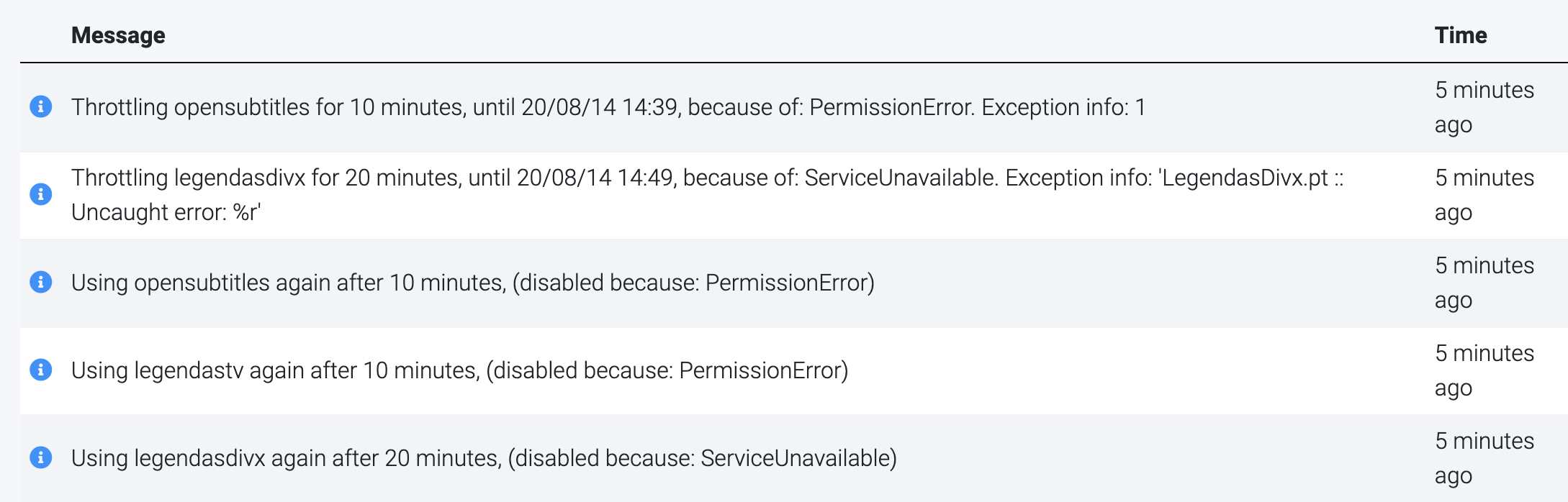 Providers constant errors · Issue #1070 · morpheus65535/bazarr · GitHub