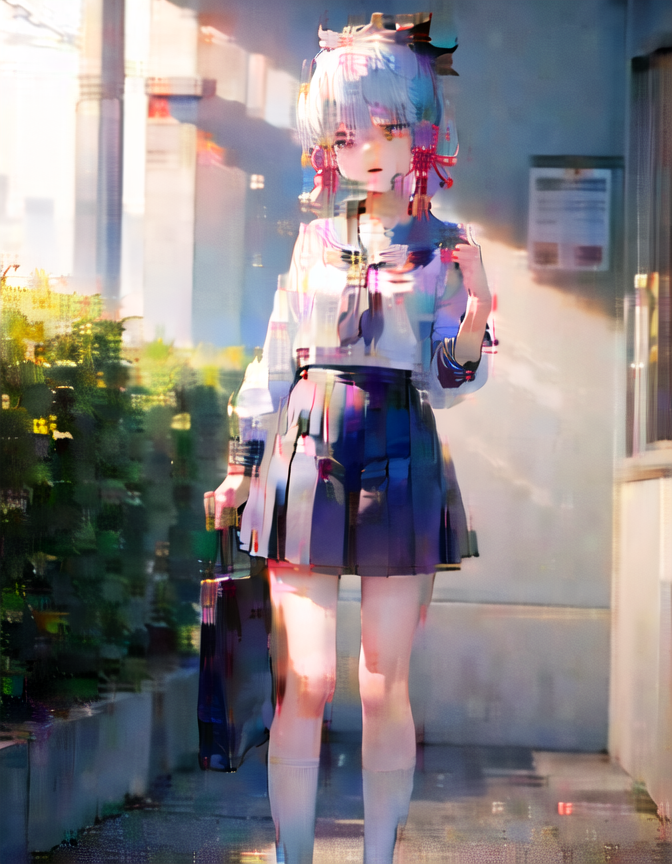 txt2img result with hires fix ayaka