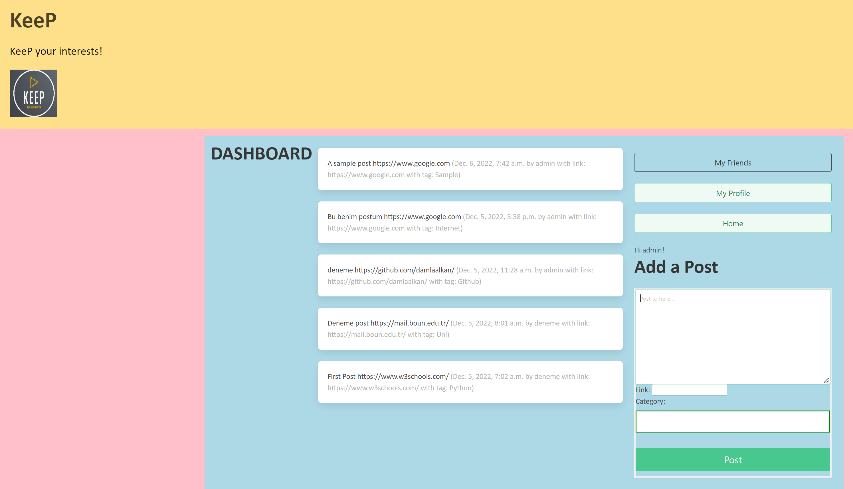 Build Application : KeeP - damlaalkan/SWE573 GitHub Wiki
