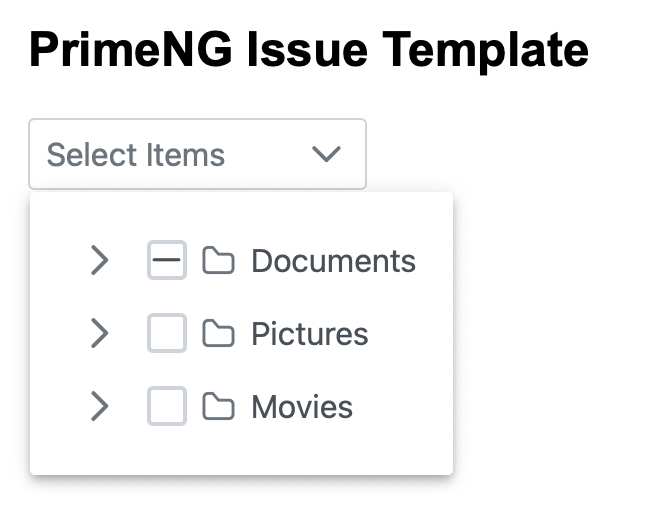 P treeSelect SelectionMode checkbox And showClear true Doesn t 