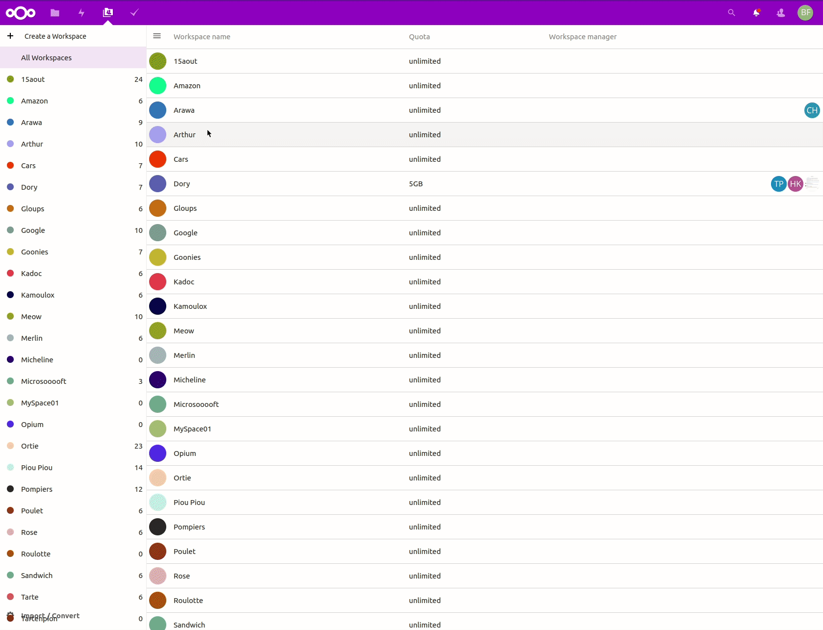 workspace-import-groups-in-space