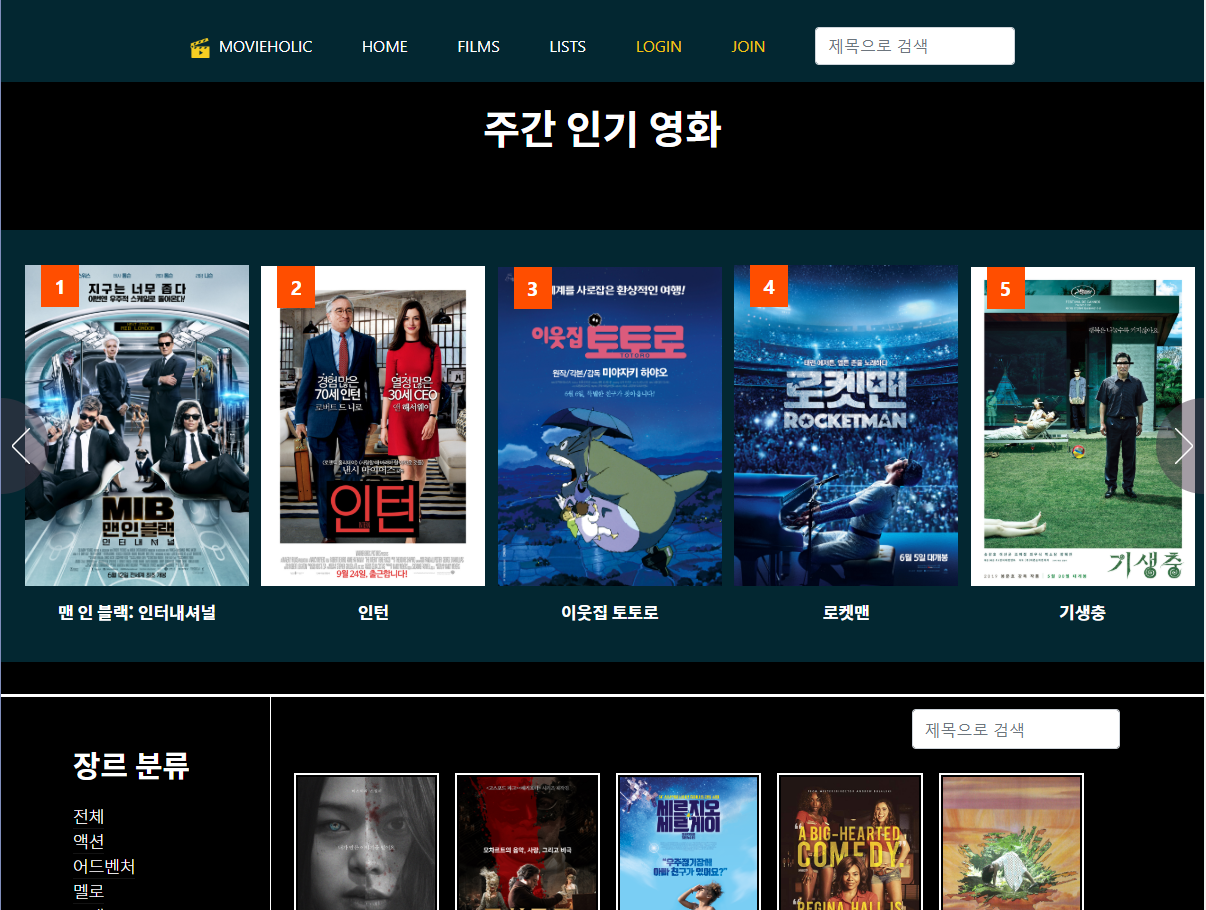 GitHub - holicmovie/MovieHolic: Java Web App - 영화 커뮤니티 사이트 'Movie Holic ...