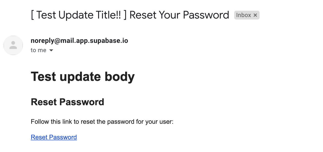 Changing confirmation email template's title not working · supabase ...