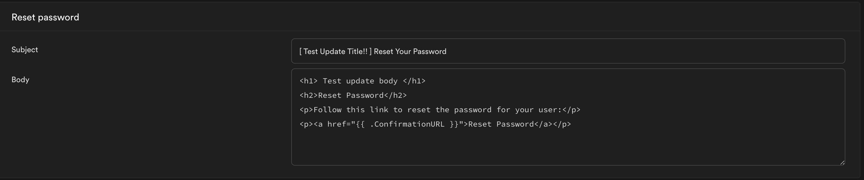 Changing confirmation email template's title not working · supabase ...