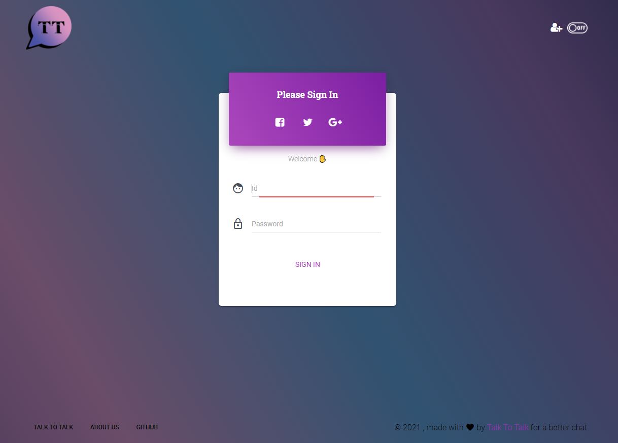 Github heejungjung talktotalk spring boot websocket chat site