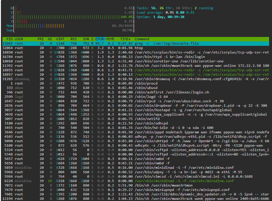 dnscache占用百分百 · Issue #8777 · coolsnowwolf/lede · GitHub
