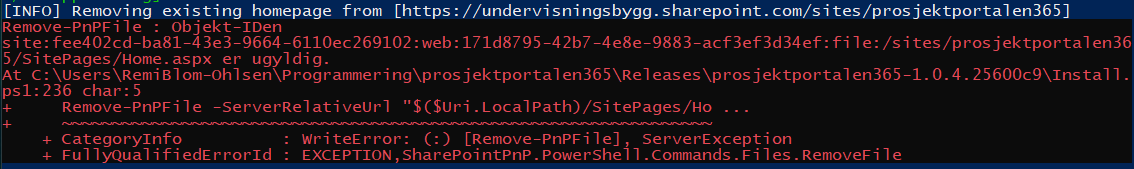 Various error messages during installation · Issue #111 · Puzzlepart ...