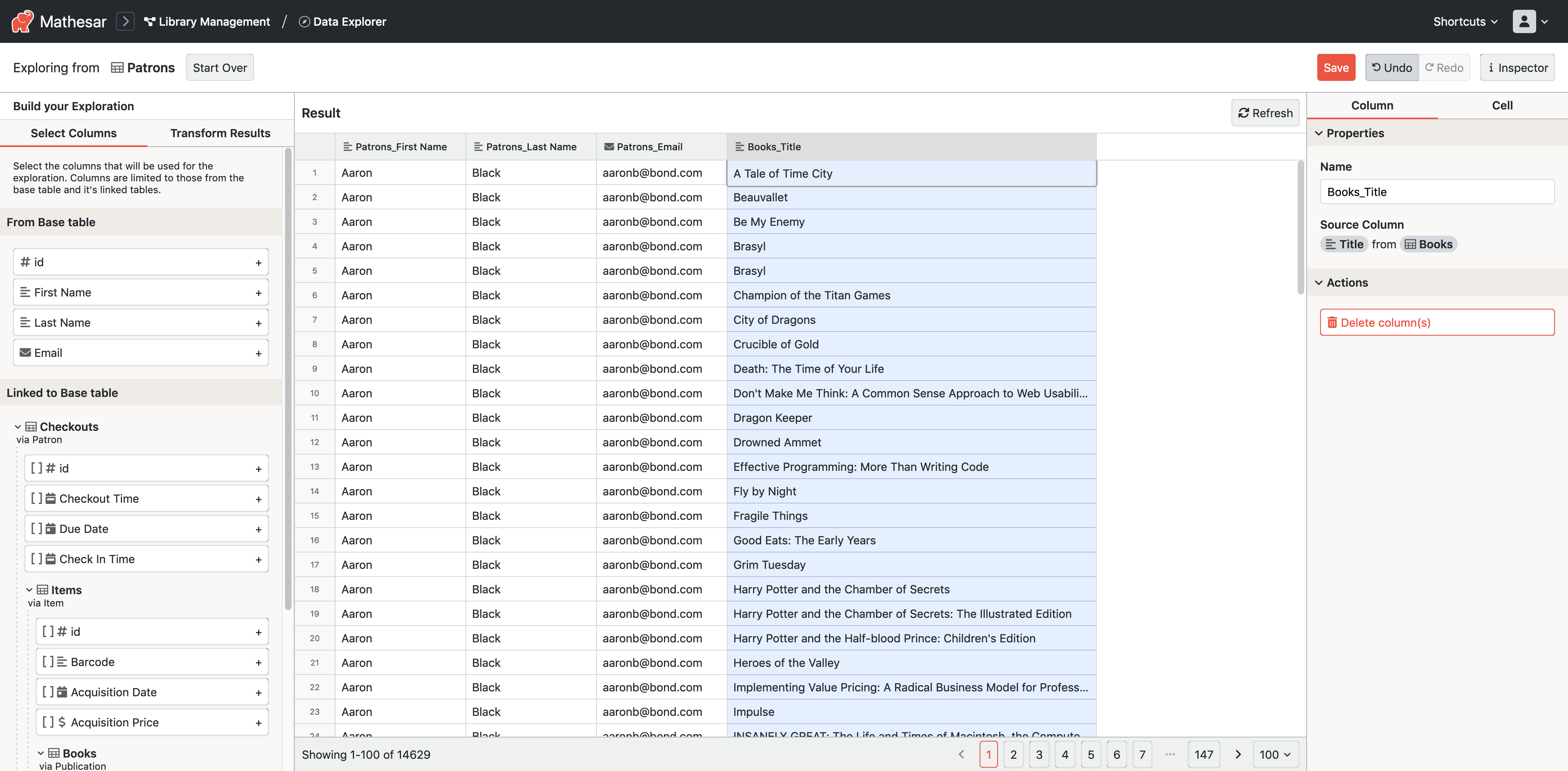 Screenshot 2022-12-20 at 19-29-36 Data Explorer Library Management Mathesar