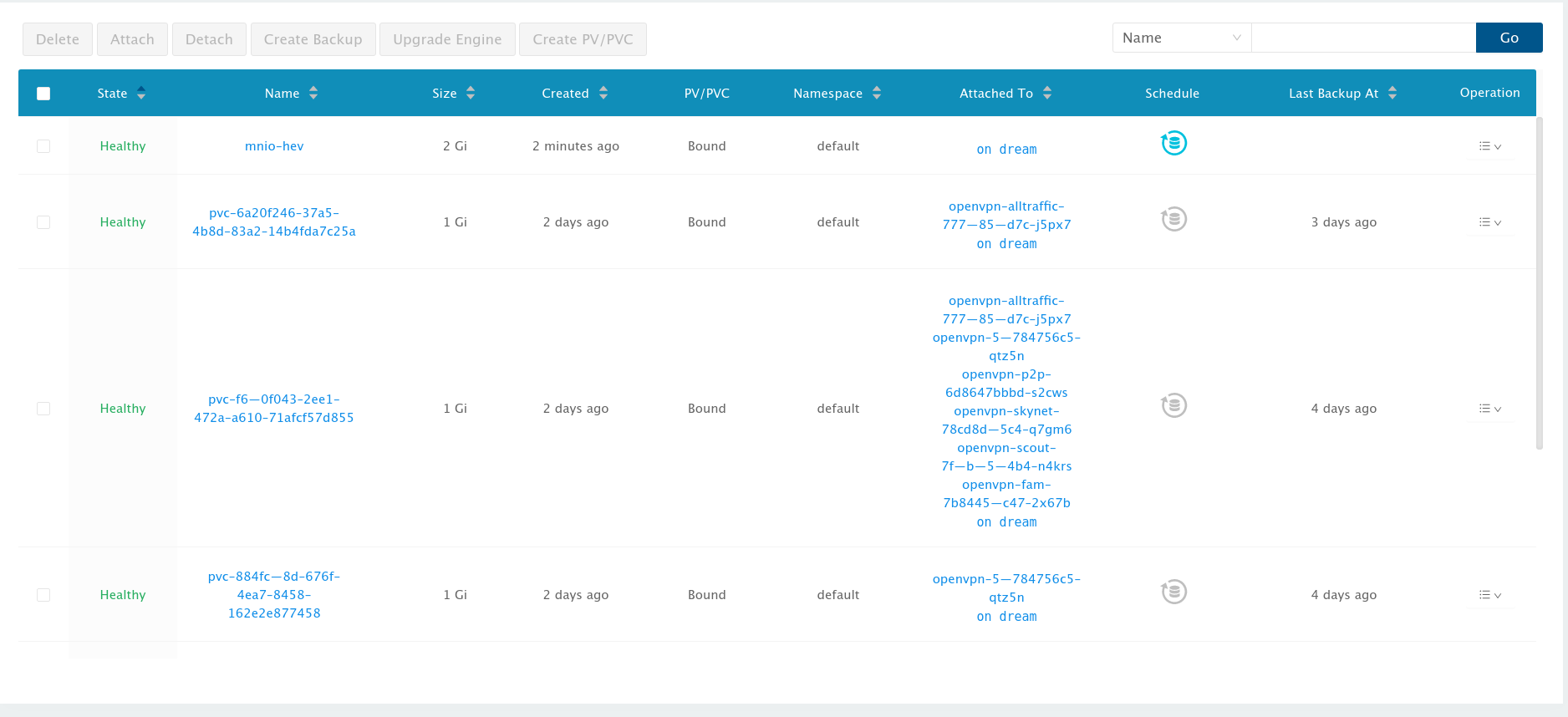 UI - Clicking row selects it · Issue #1022 · longhorn/longhorn · GitHub