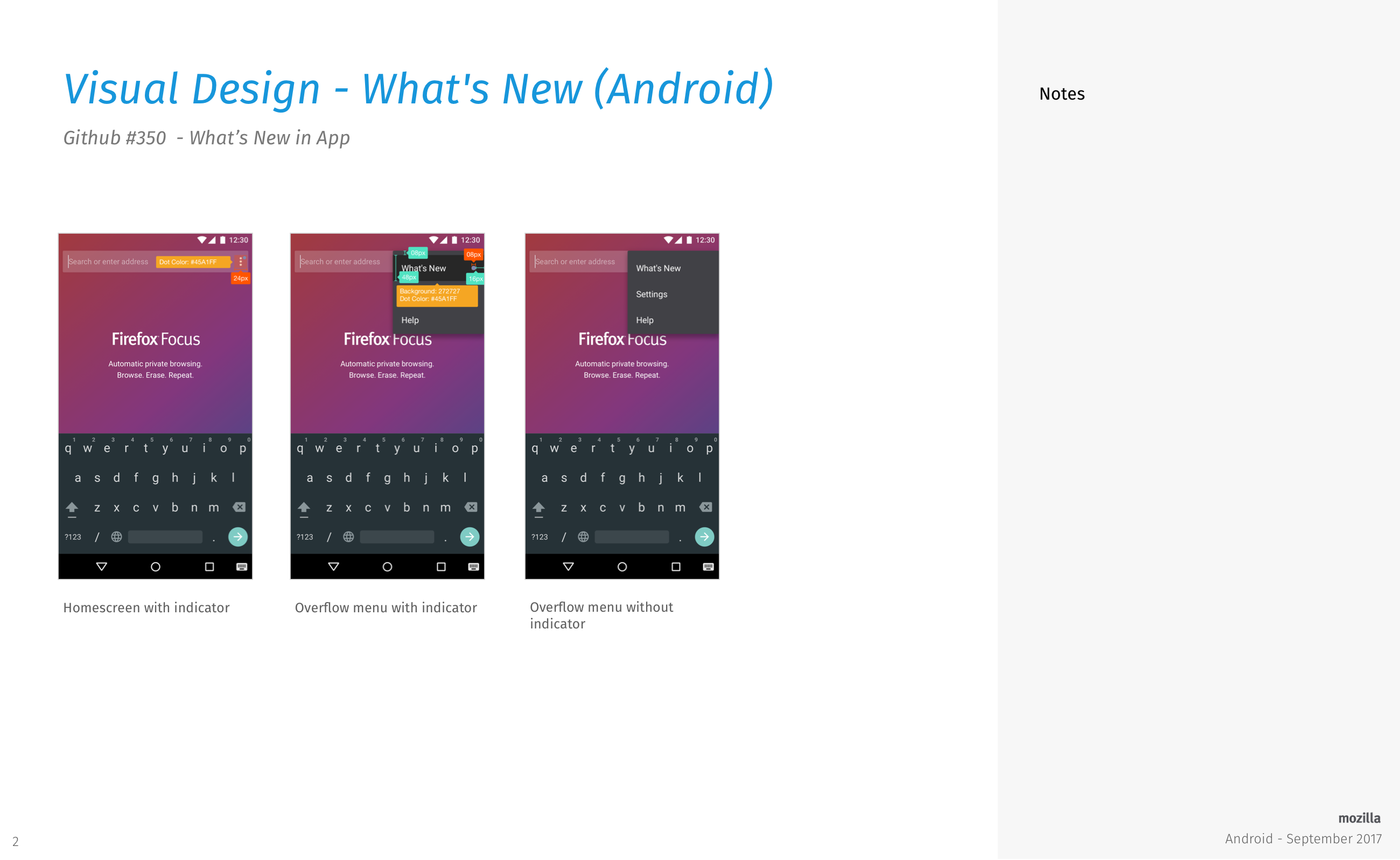 visual design - what s new android