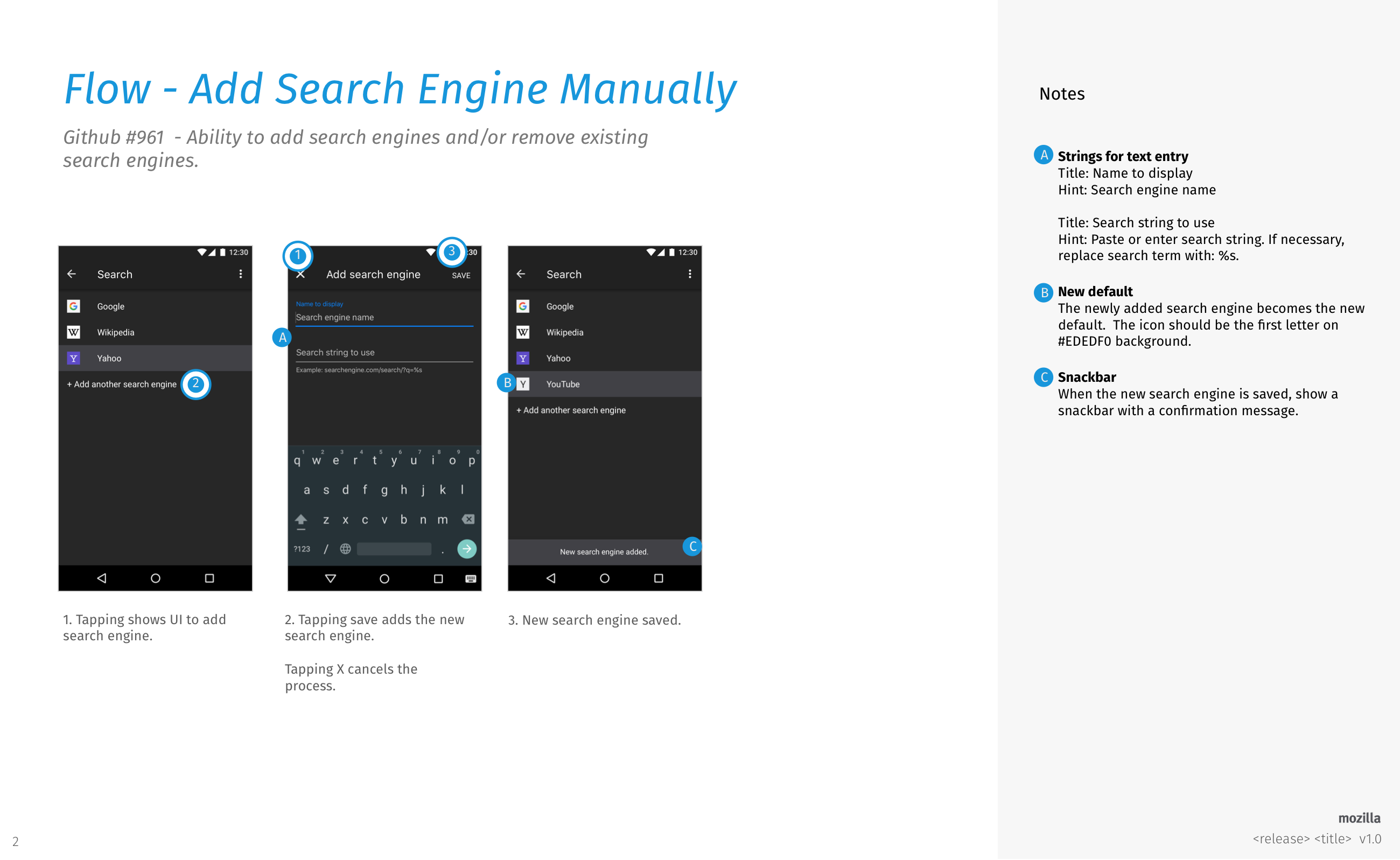 flow - add search engine manually