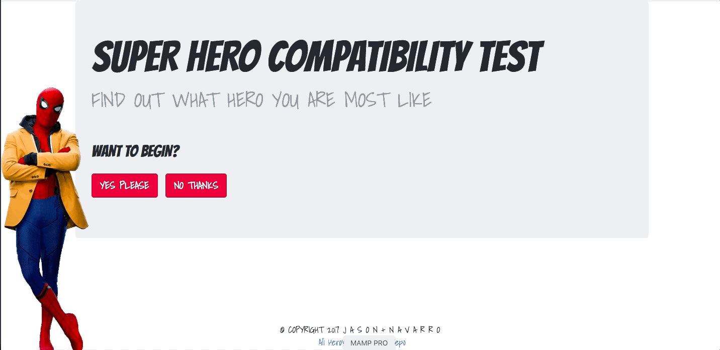 GitHub - Jasonnavarro86/Super-Hero-Compatibility-Test: Find out which ...