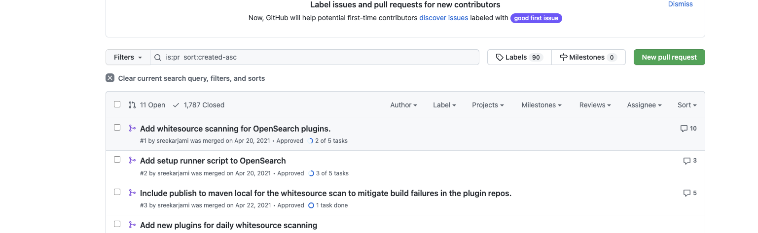 List pull requests using search query and date does not include few ...