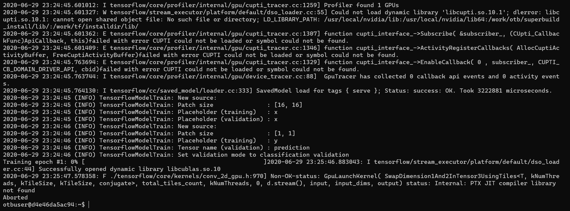 PTX JIT Compiler Library not found · Issue #24 · remicres/otbtf · GitHub