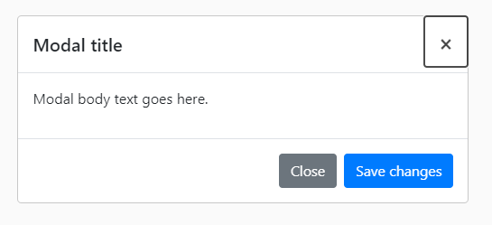 Modal content. Modal content