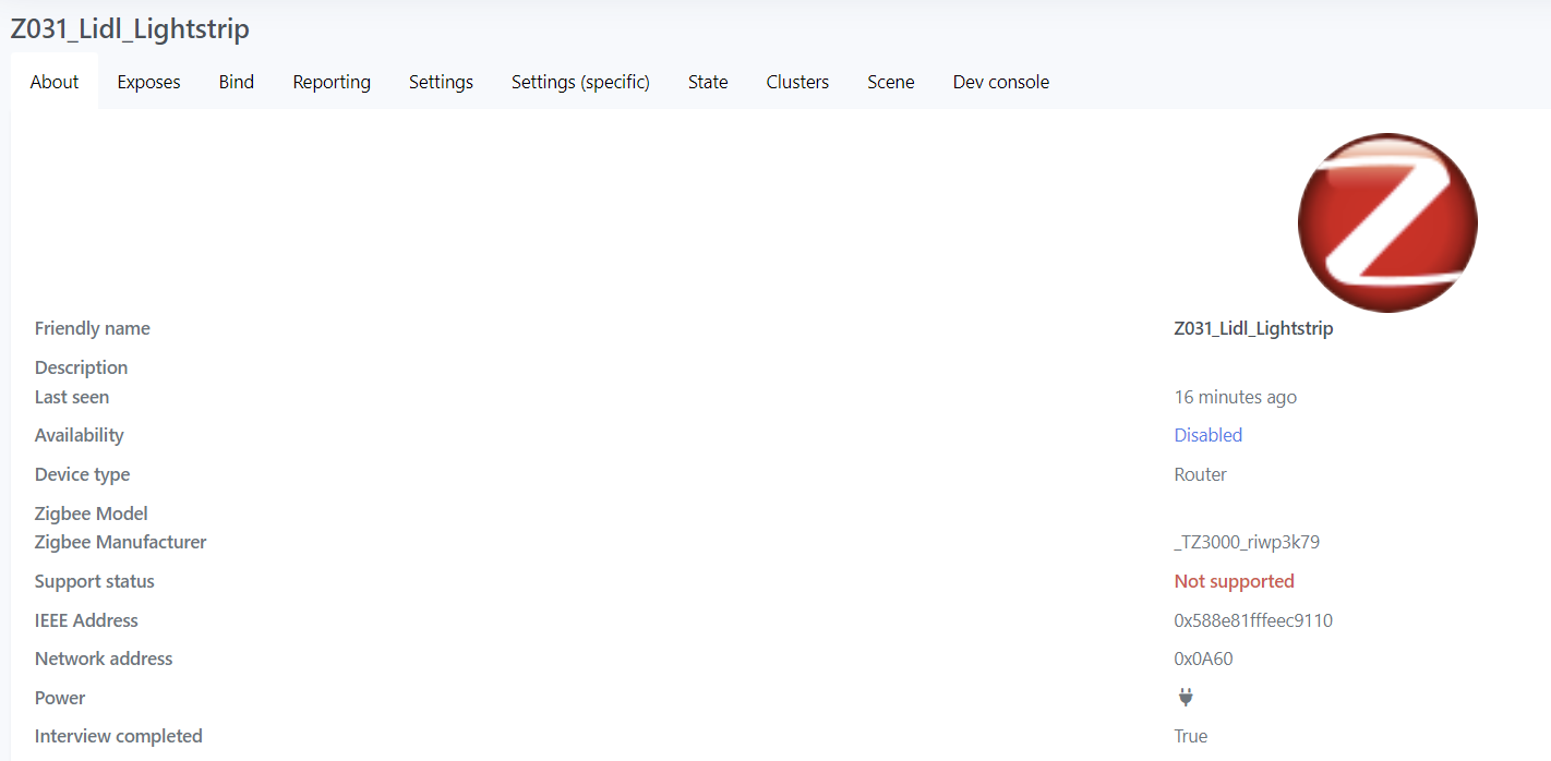 Livarno Lux LED Strip 22W 2m not working in latest version · Issue