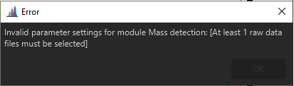 Mass detection in batch mode doesn't select all raw files · Issue #963 ...